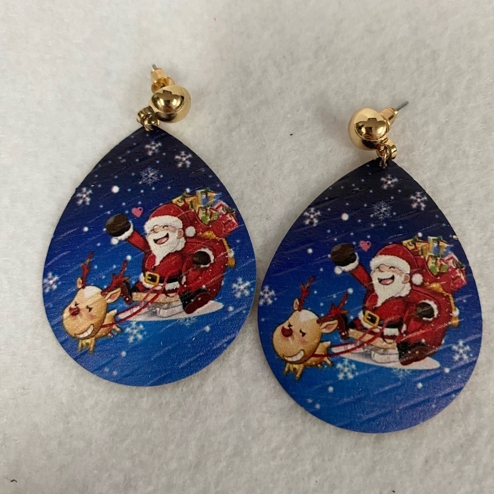 Christmas Teardrop Earrings (DH)